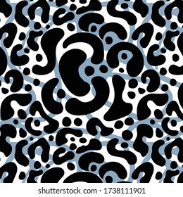 Zebra and leopard pattern in vector. Seamless geometric pattern design.