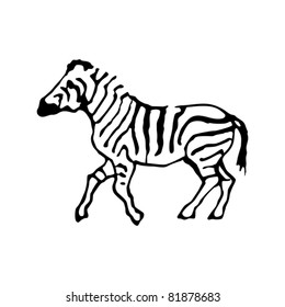 Zebra line art vector