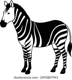 Zebra line art Vector file