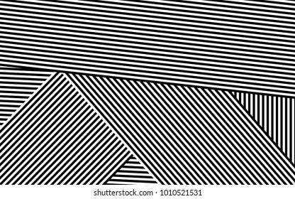 Diseño de líneas de cebra con vectores de franjas en blanco y negro, textura de moda en franjas, impresión en cebra