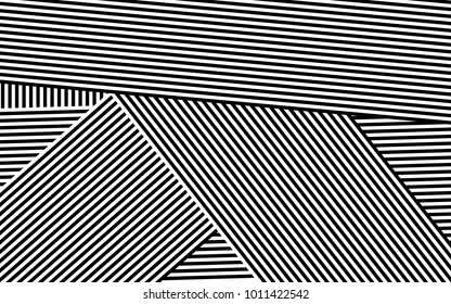 Diseño de líneas de cebra con vectores de franjas en blanco y negro, textura de moda en franjas, impresión en cebra