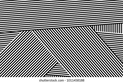 Diseño de líneas de cebra con vectores de franjas en blanco y negro, textura de moda en franjas, impresión en cebra