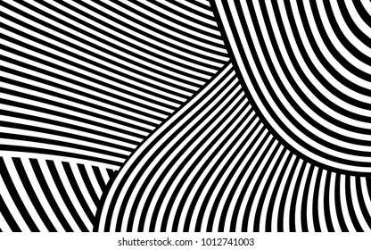 Zebra Lines Design with Black and White Stripes Vector, Stripes Fashion Texture, Zebra Print