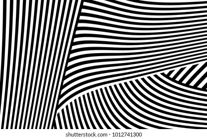 Zebra Lines Design with Black and White Stripes Vector, Stripes Fashion Texture, Zebra Print