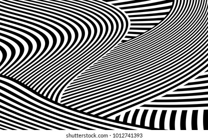 Zebra Lines Design with Black and White Stripes Vector, Stripes Fashion Texture, Zebra Print