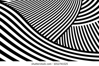 Zebra Lines Design with Black and White Stripes Vector, Stripes Fashion Texture, Zebra Print