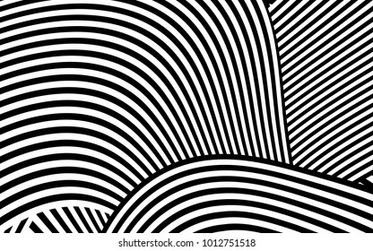 Zebra-Linien-Design mit Vektor aus schwarz-weißen Streifen, Stripteppichtextur, Zebra-Print