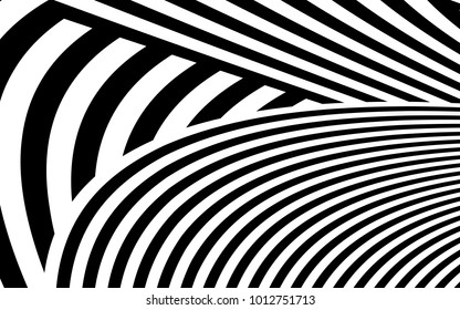 Zebra Lines Design with Black and White Stripes Vector, Stripes Fashion Texture, Zebra Print