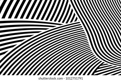 Zebra Lines Design with Black and White Stripes Vector, Stripes Fashion Texture, Zebra Print