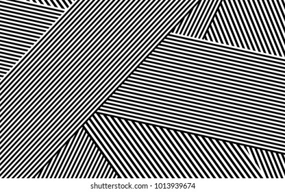 Diseño de líneas de cebra con vectores de franjas en blanco y negro, textura de moda en franjas, impresión en cebra