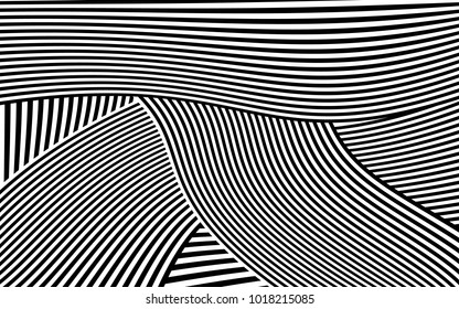 Zebra Lines Design with Black and White Stripes Vector, Stripes Fashion Texture, Zebra Print