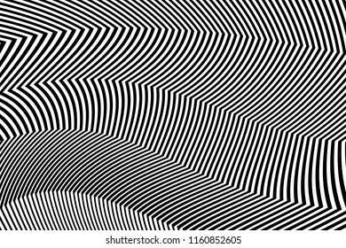 Zebra Lines Design with Black and White Stripes Vector, Stripes Fashion Texture, Zebra Print