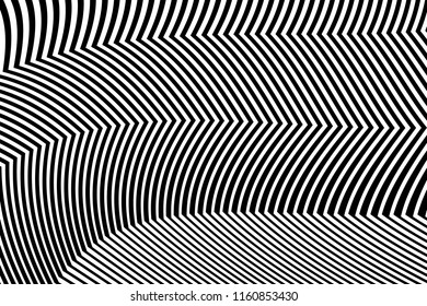 Zebra Lines Design with Black and White Stripes Vector, Stripes Fashion Texture, Zebra Print