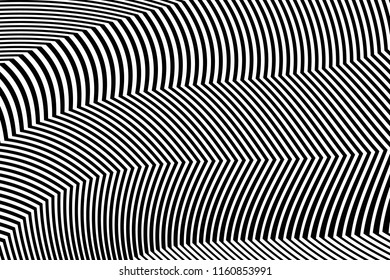 Zebra Lines Design with Black and White Stripes Vector, Stripes Fashion Texture, Zebra Print