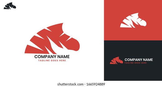 Zebra Logo - All elements on this template are editable with vector software