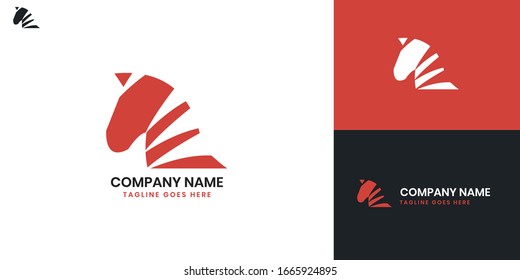 Zebra Logo - All elements on this template are editable with vector software