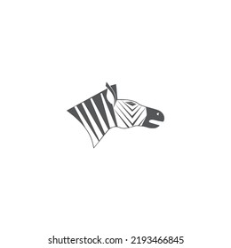  Zebra Logo Design. Zebra Head logo on white background