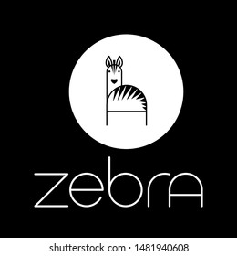 Zebra Logo Design Inspiration. Illustration template.