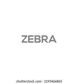 Zebra logo design on white background template