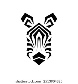 Design de conceito de ícone de logotipo zebra