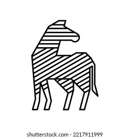 Zebra Logo. Icon design. Template elements
