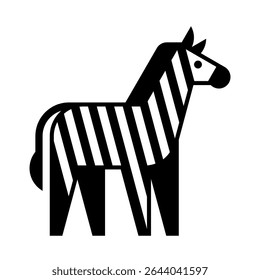 Zebra Logo. Icon design. Template elements
