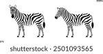 Zebra logo. Isolated zebra on white background