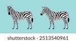 Zebra logo. Isolated zebra on white background