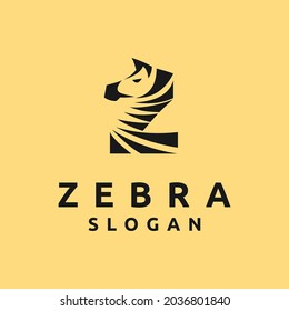 zebra logo with letter z concept