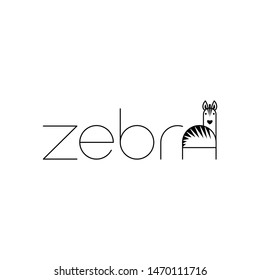 Zebra logo template. Design illustration. 