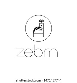 Zebra logo template. Design illustration. 