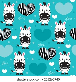 zebra love pattern vector illustration