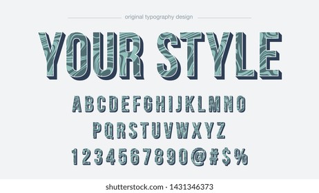 Zebra Marble Colorful Custom Typography Artistic Font