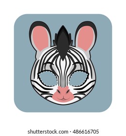 Zebra mask for Halloween and other festivities