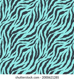 Zebra monochrome seamless pattern. Vector animal skin print. Fashion stylish organic texture.