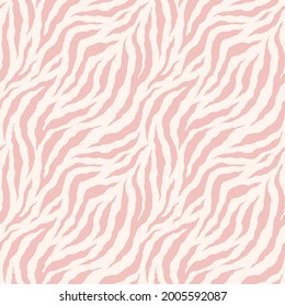 Zebra monochrome seamless pattern. Vector animal skin print. Fashion stylish organic texture.