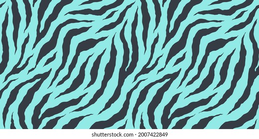 Zebra monochrome seamless pattern. Vector animal skin print. Fashion stylish organic texture.