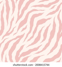 Zebra monochrome seamless pattern. Vector animal skin print. Fashion stylish organic texture.