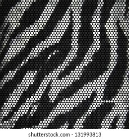 Zebra mosaic vector background