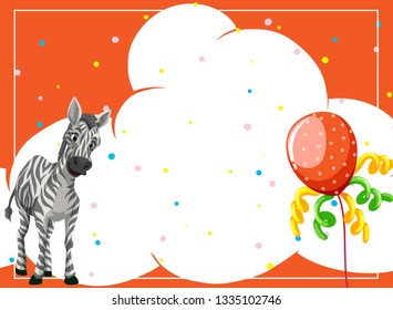 Ilustración de zebra sobre el fondo del partido