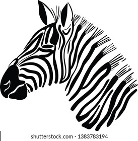 zebra one graphic vector illustration. Concept for print, textile, logo, web design