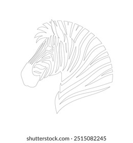Zebra Um desenho de linha. Linha contínua minimalista estilo ilustração vetorial, Dia Mundial do Bem-Estar Animal Zebra Line Art. Black and white zebra straps