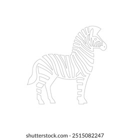 Zebra Um desenho de linha. Linha contínua minimalista estilo ilustração vetorial, Dia Mundial do Bem-Estar Animal Zebra Line Art. Black and white zebra straps