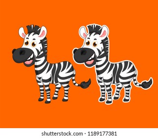 zebra with an outer white line