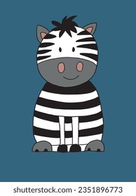 Zebra outline illustration vector image. 
Hand drawn zebra artwork. 
Simple cute original logo.
Hand drawn vector illustration for posters, cards, t-shirts.