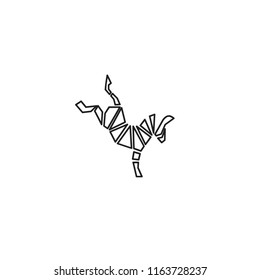 zebra outline logo icon design