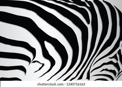 Zebra pattern Amazing hand drawn vector illustration.