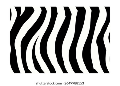 Zebra pattern with curved stripes on a abstract design graphic vector