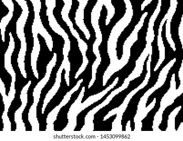 Zebra pattern design. 8 bit vector illustration background. For print, textile, web, home decor, fashion, surface, graphic design