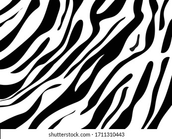 Zebra Pattern design. Zebra animal background. black and white